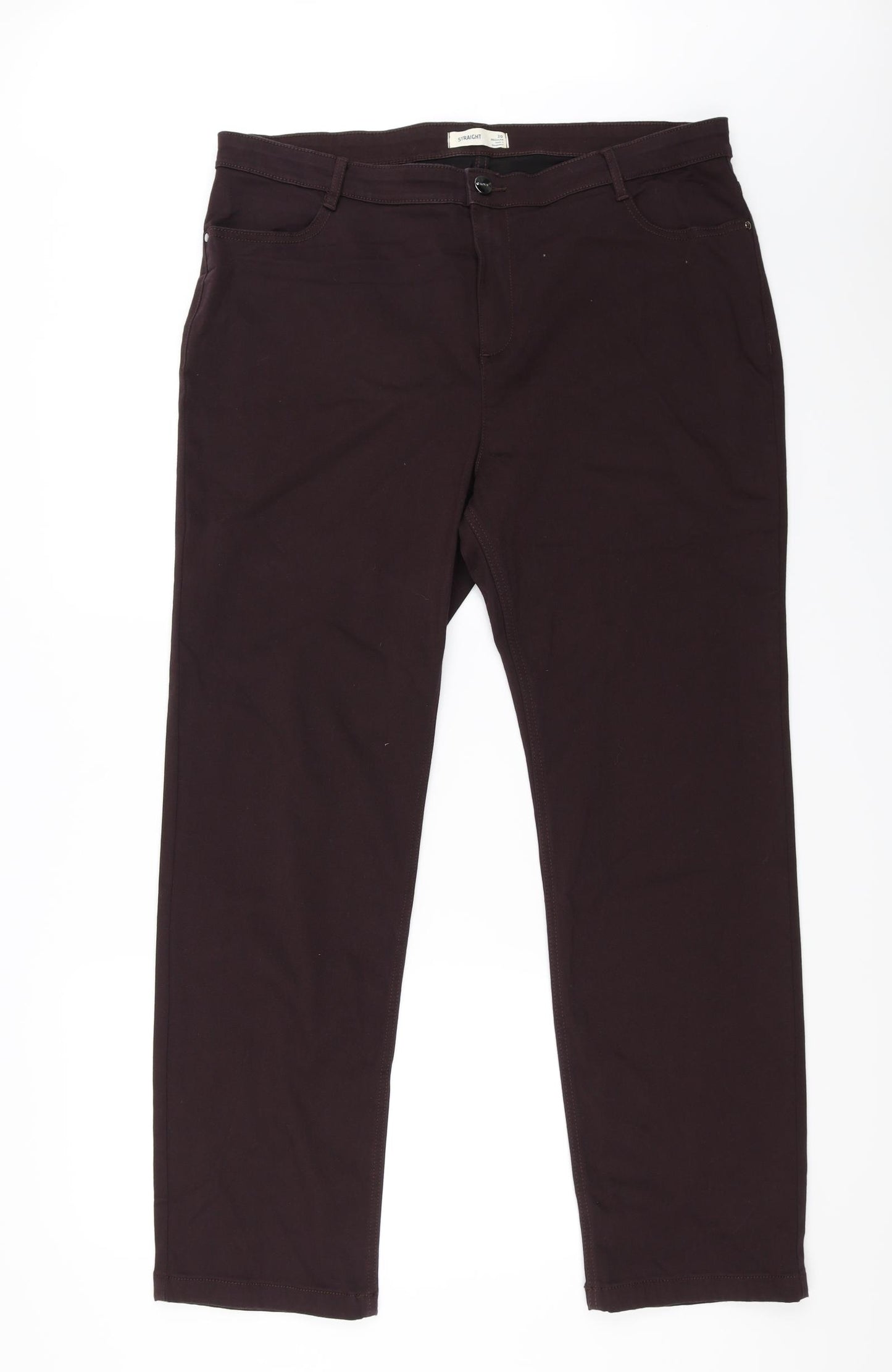 Marks and Spencer Womens Brown   Straight Jeans Size 20 L29 in