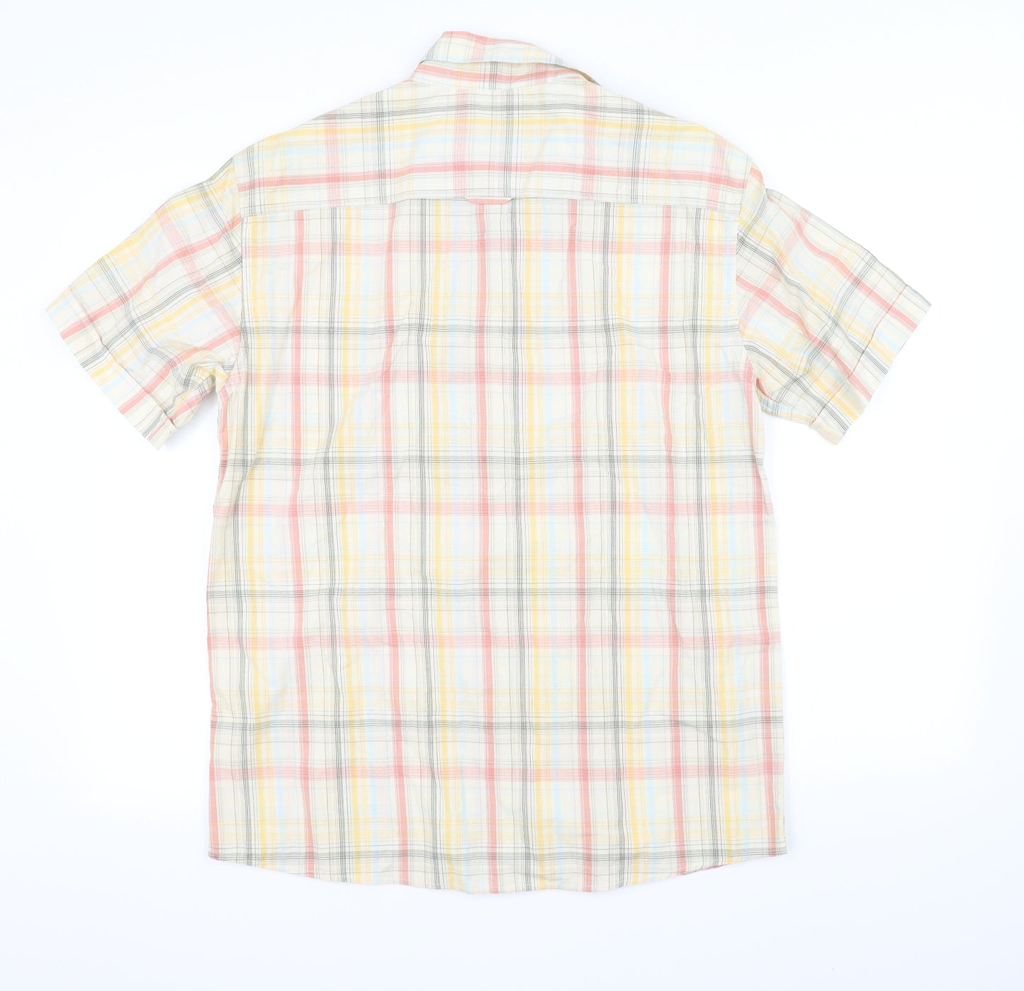 Marks and Spencer Mens Yellow Check   Button-Up Size S