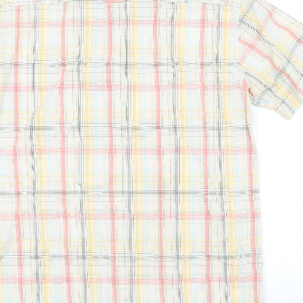 Marks and Spencer Mens Yellow Check   Button-Up Size S
