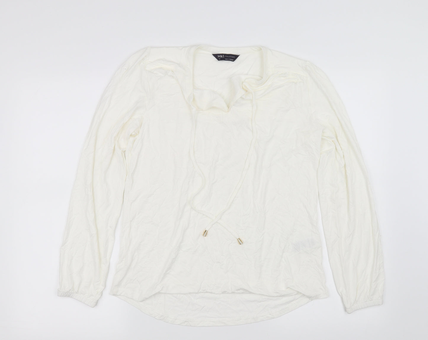 Marks and Spencer Womens White   Basic T-Shirt Size 10