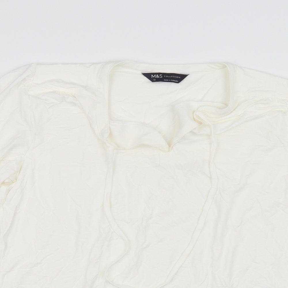 Marks and Spencer Womens White   Basic T-Shirt Size 10