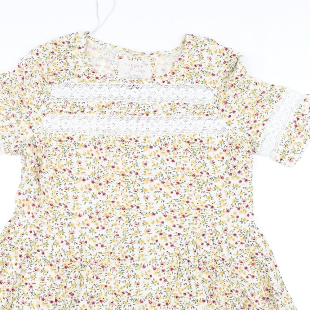 Preworn Womens Yellow Floral  Fit & Flare  Size 18