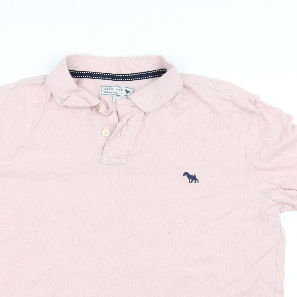 Jack Russell  Womens Pink   Basic Polo Size M