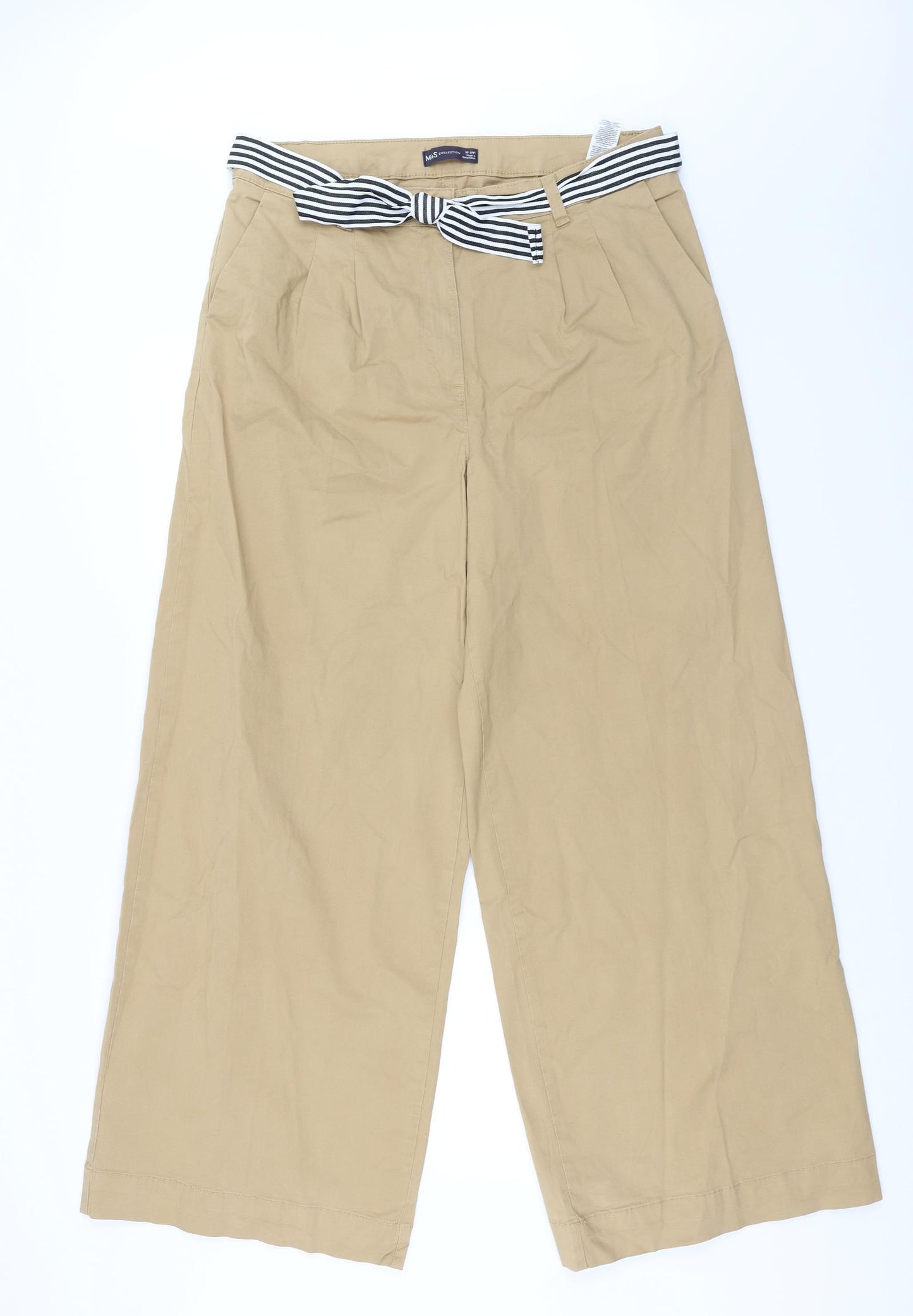Marks and Spencer Womens Beige   Trousers  Size 16 L30 in
