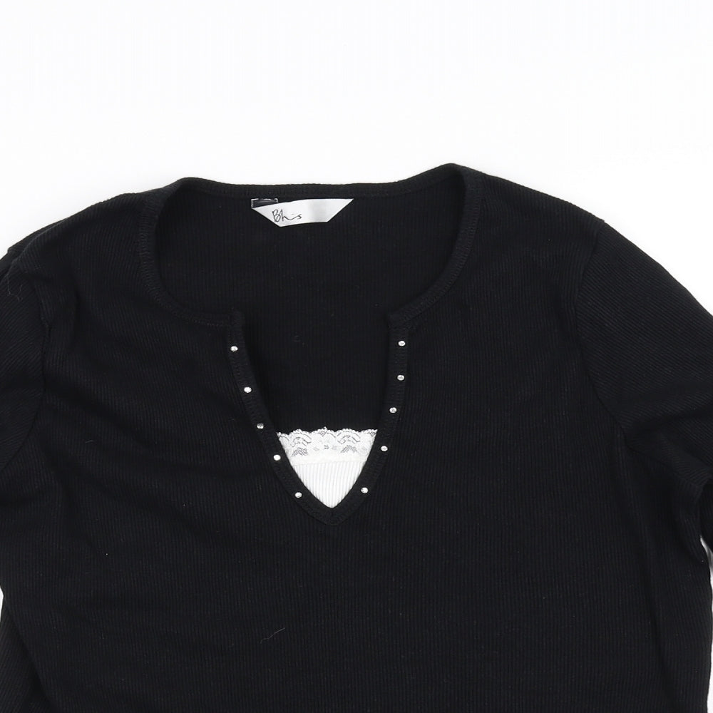 BHS Womens Black   Basic T-Shirt Size 18