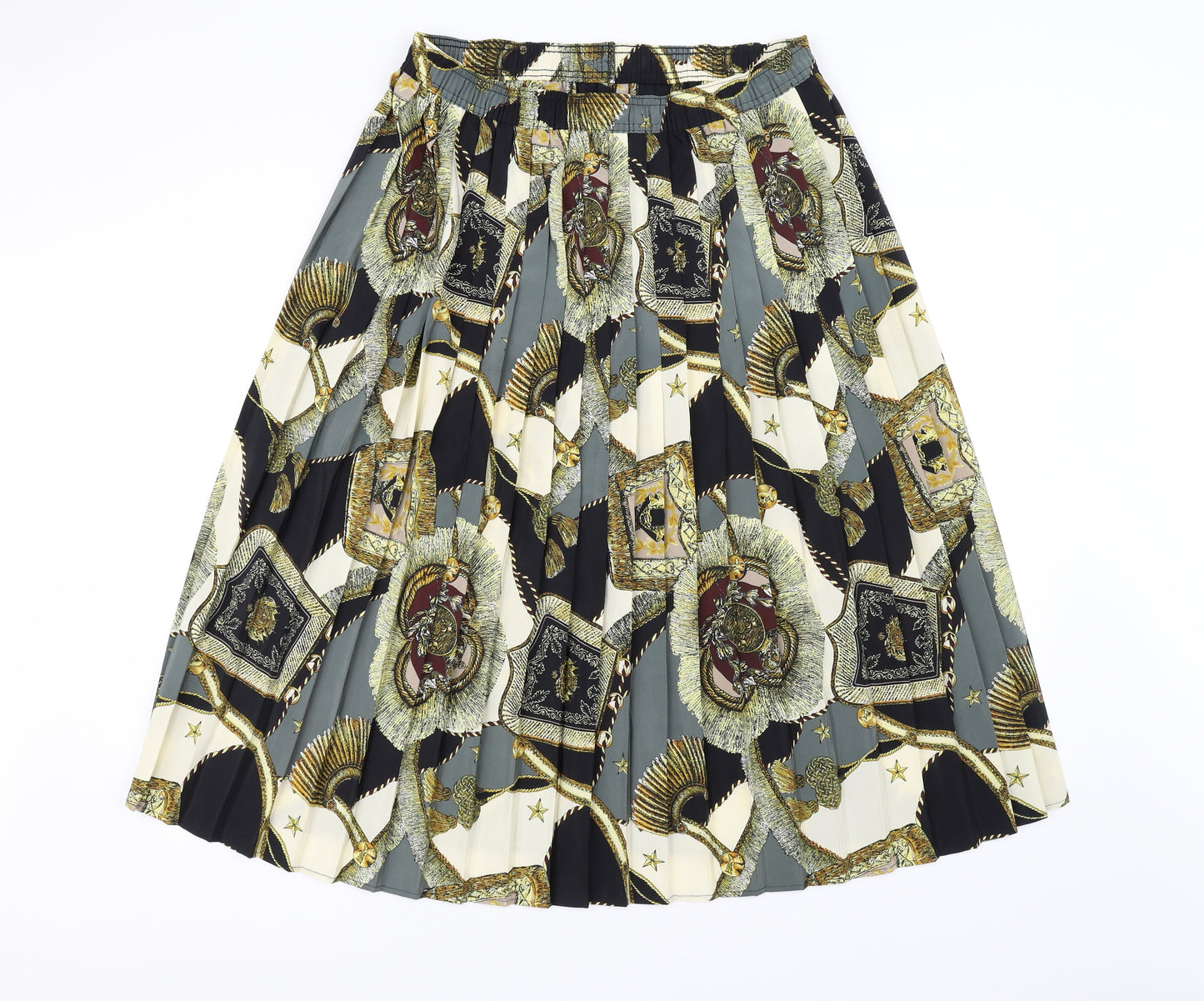 stmichael  Womens Black Animal Print  A-Line Skirt Size 20