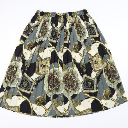 stmichael  Womens Black Animal Print  A-Line Skirt Size 20