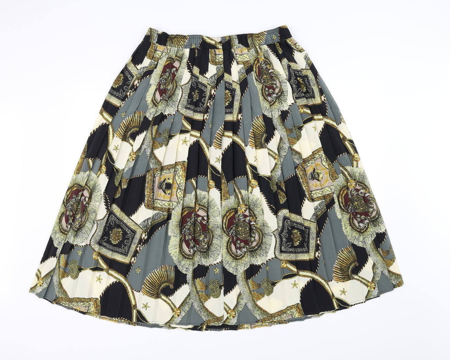 stmichael  Womens Black Animal Print  A-Line Skirt Size 20