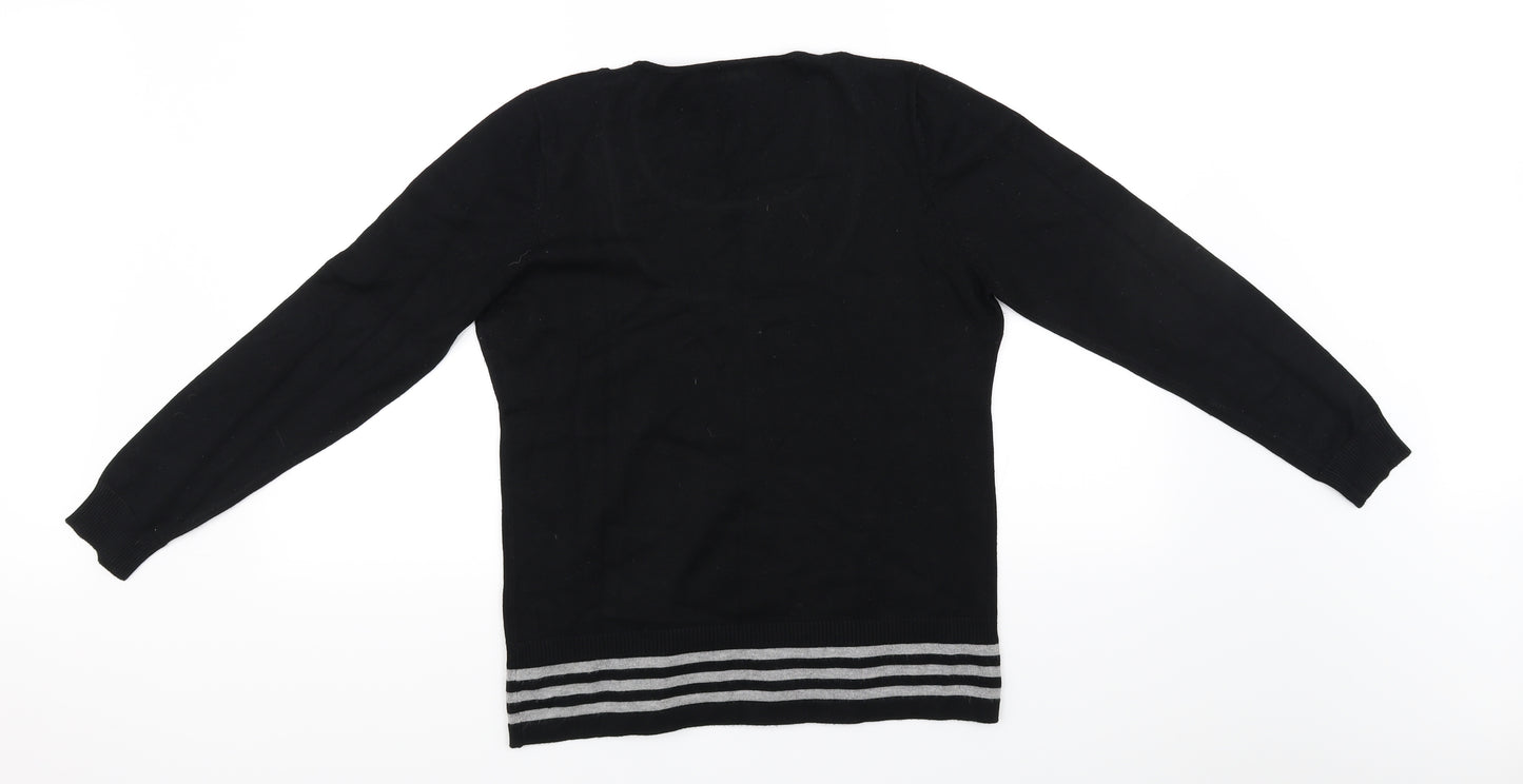 shine fashion Womens Black   Pullover Jumper Size M