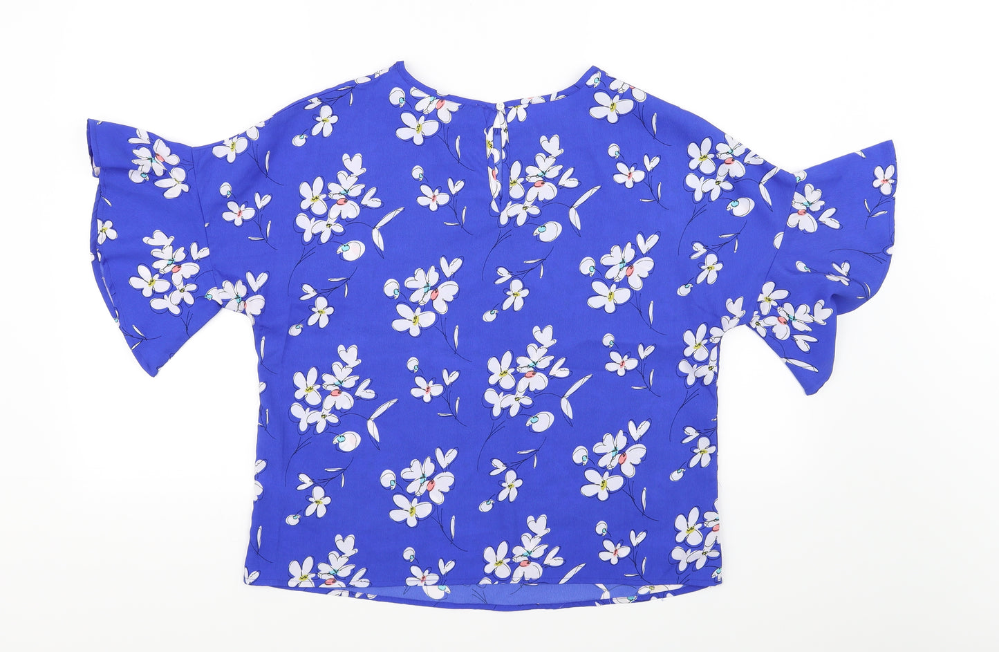 Papaya Womens Purple Floral  Basic Blouse Size 12