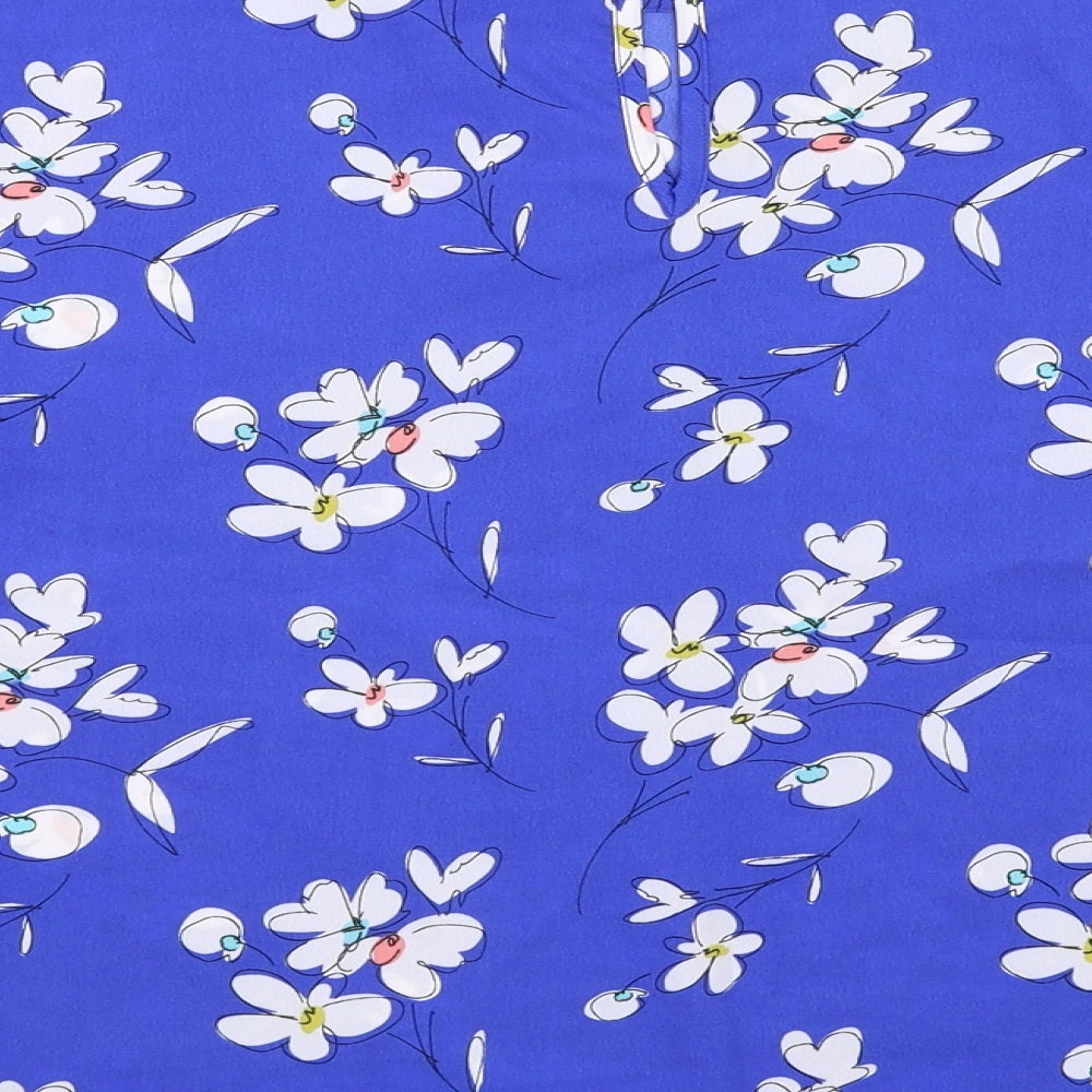 Papaya Womens Purple Floral  Basic Blouse Size 12
