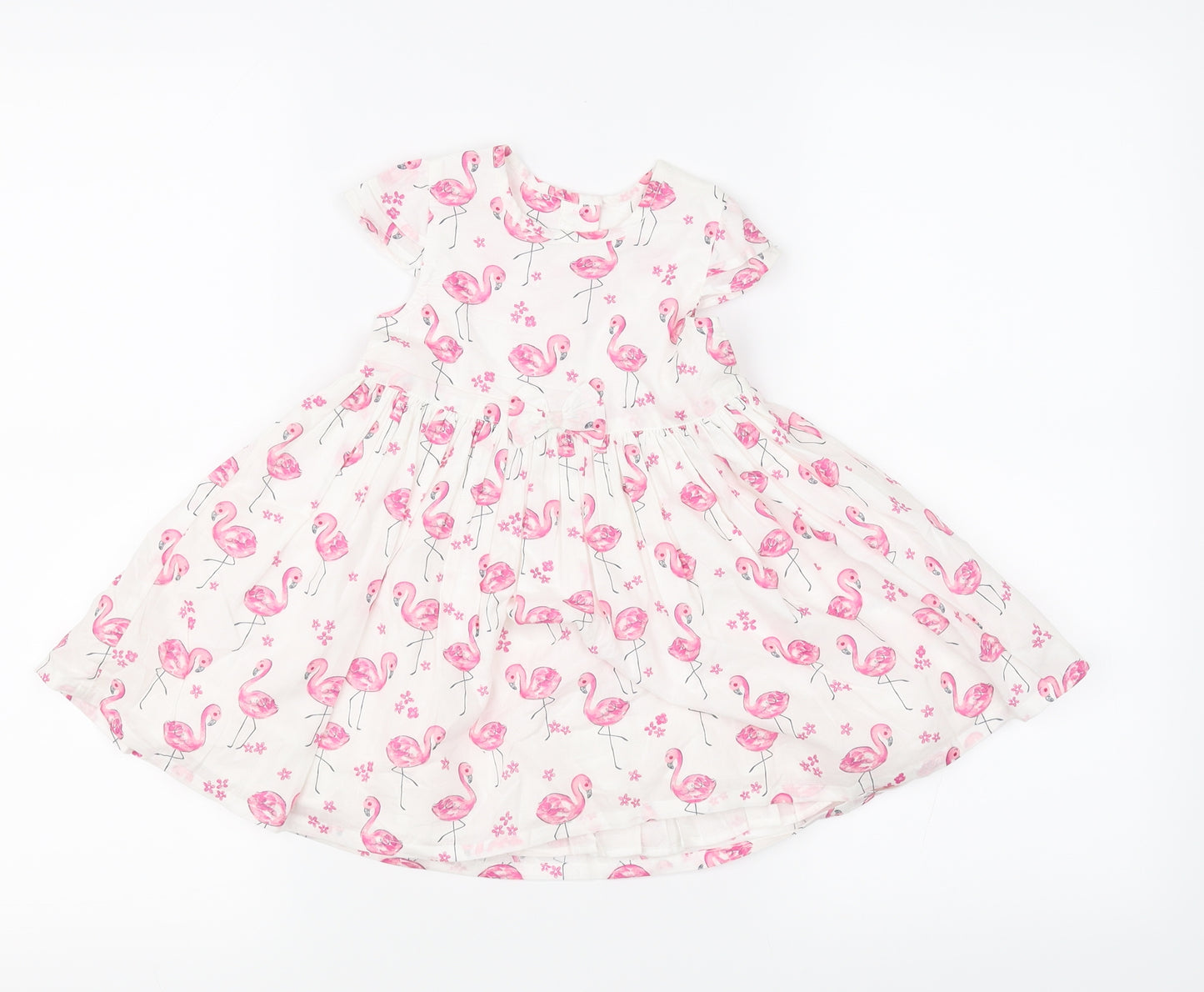 Preworn  White Floral  A-Line  Size 9-12 Months