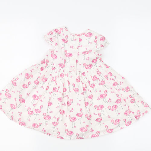 Preworn  White Floral  A-Line  Size 9-12 Months