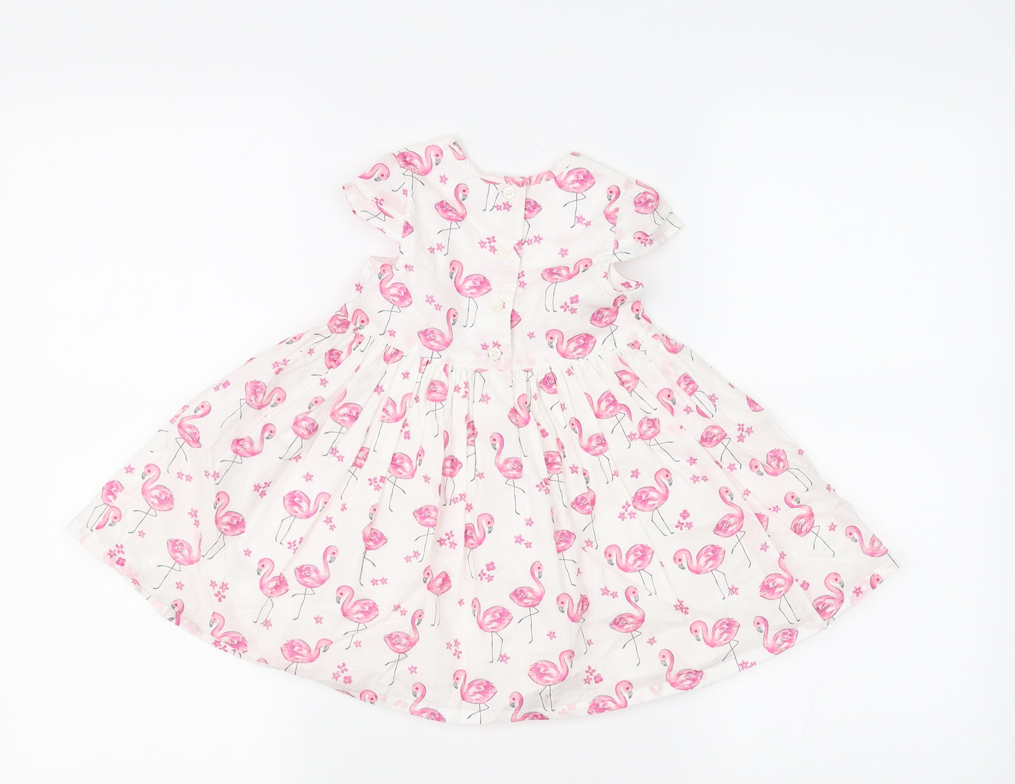 Preworn  White Floral  A-Line  Size 9-12 Months