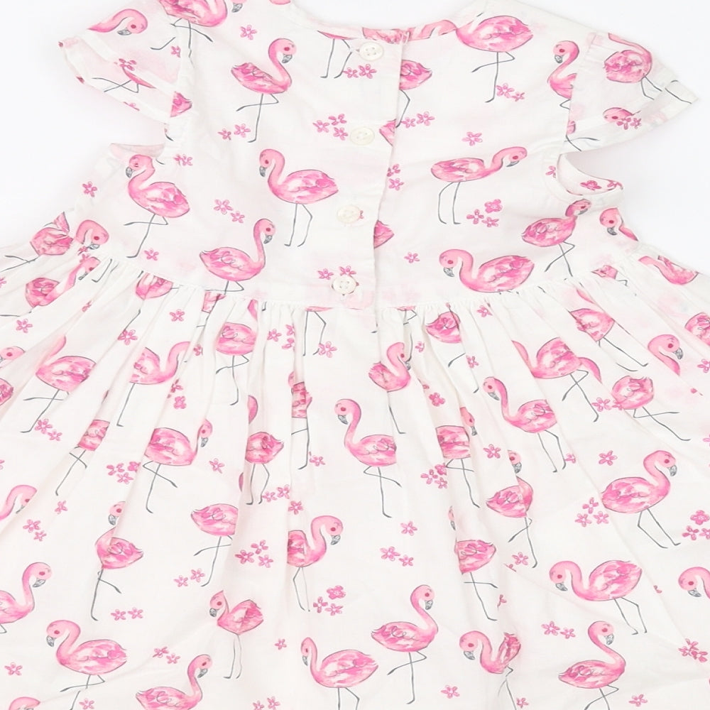 Preworn  White Floral  A-Line  Size 9-12 Months