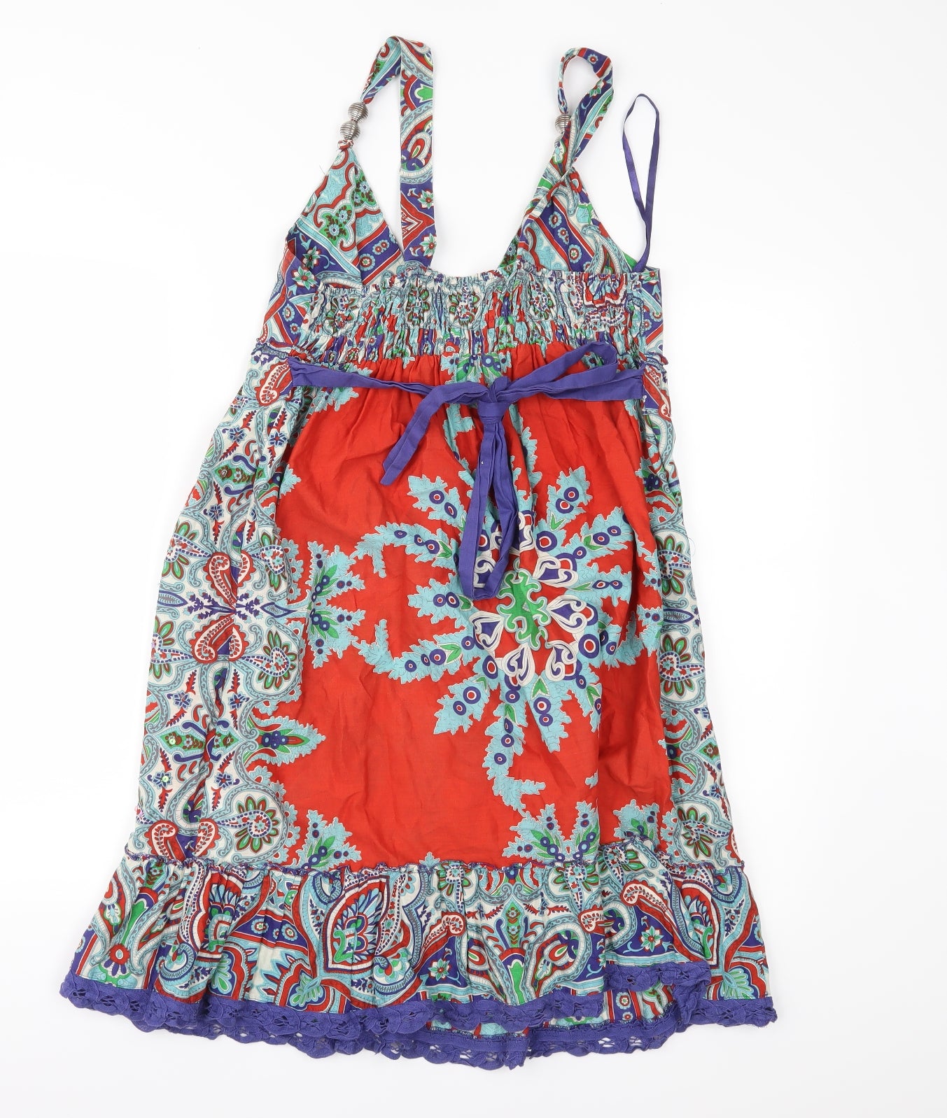 New Look Womens Blue Paisley  Fit & Flare  Size 12