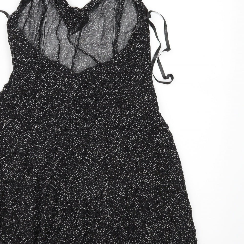 Atmosphere Womens Black Polka Dot  Basic Blouse Size 10