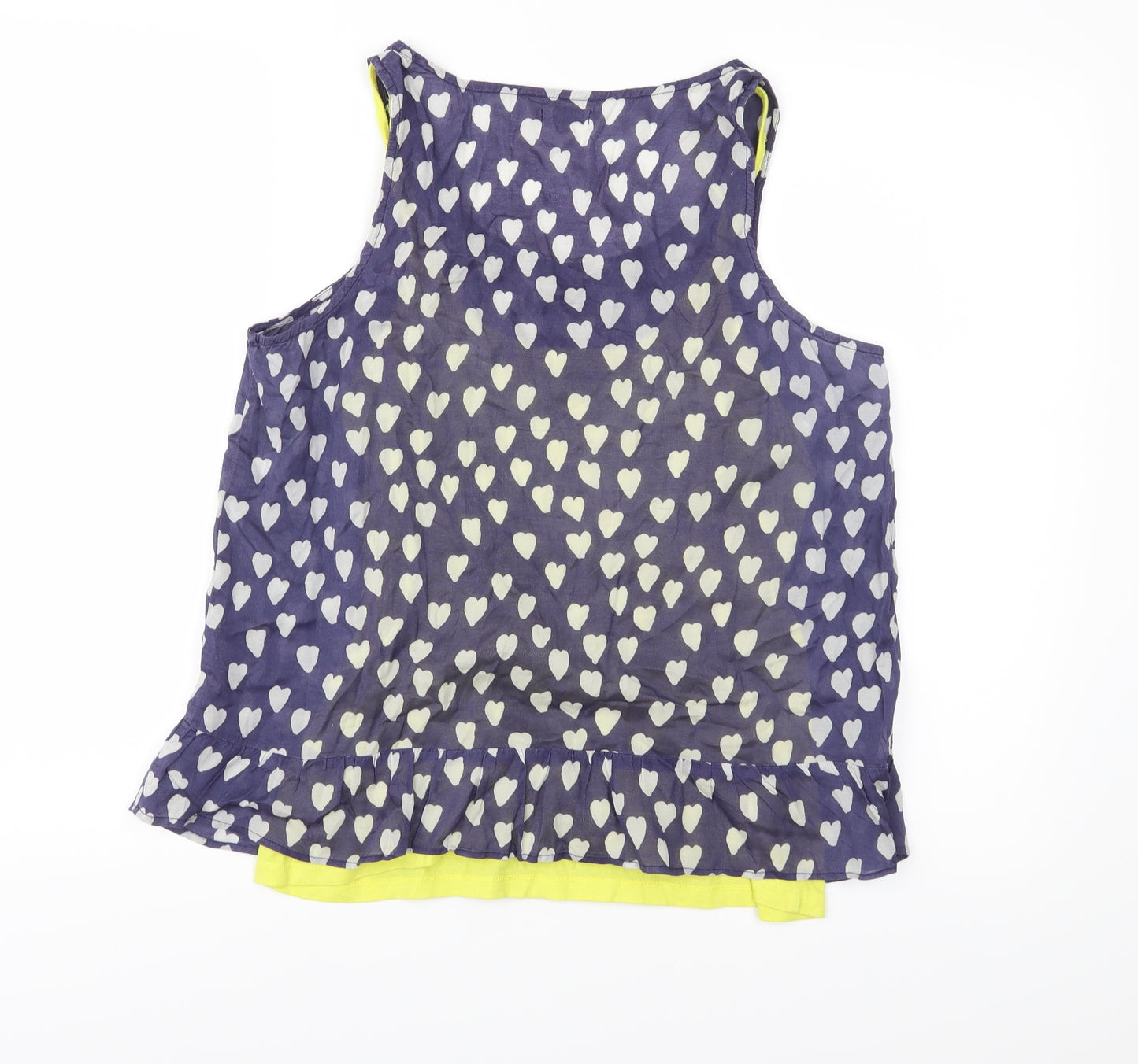 Johnnie B Womens Blue Polka Dot  Basic Blouse Size L