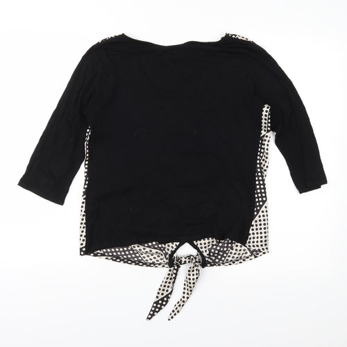 Wallis Womens Black Geometric  Basic Blouse Size S
