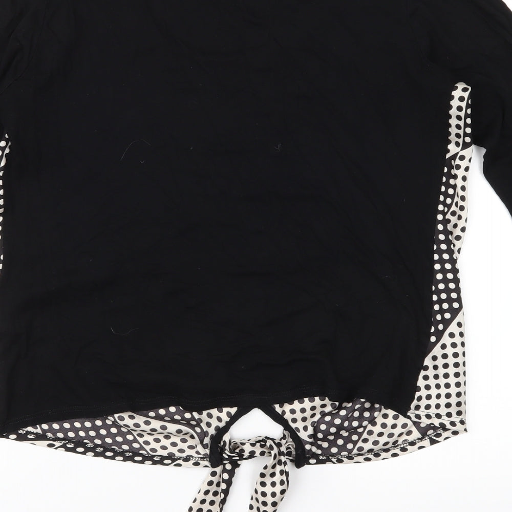 Wallis Womens Black Geometric  Basic Blouse Size S