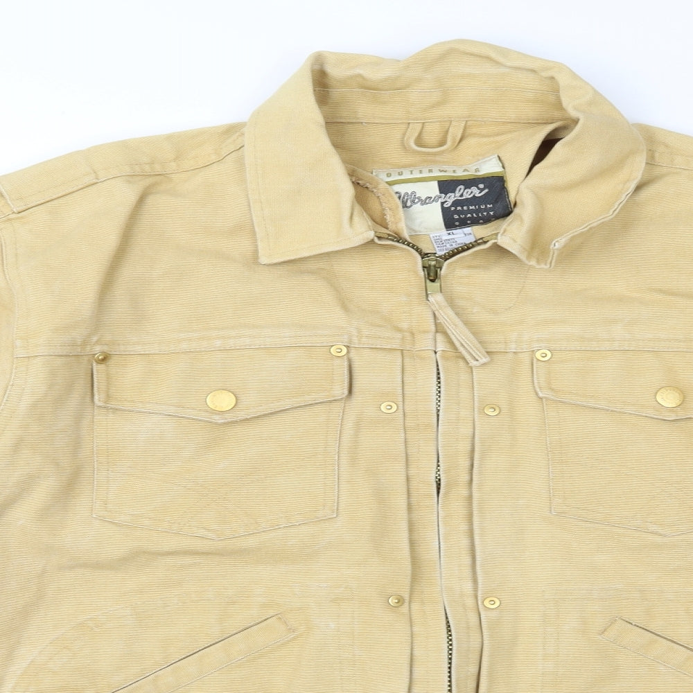 Wrangler Mens Brown  Canvas Jacket  Size XL