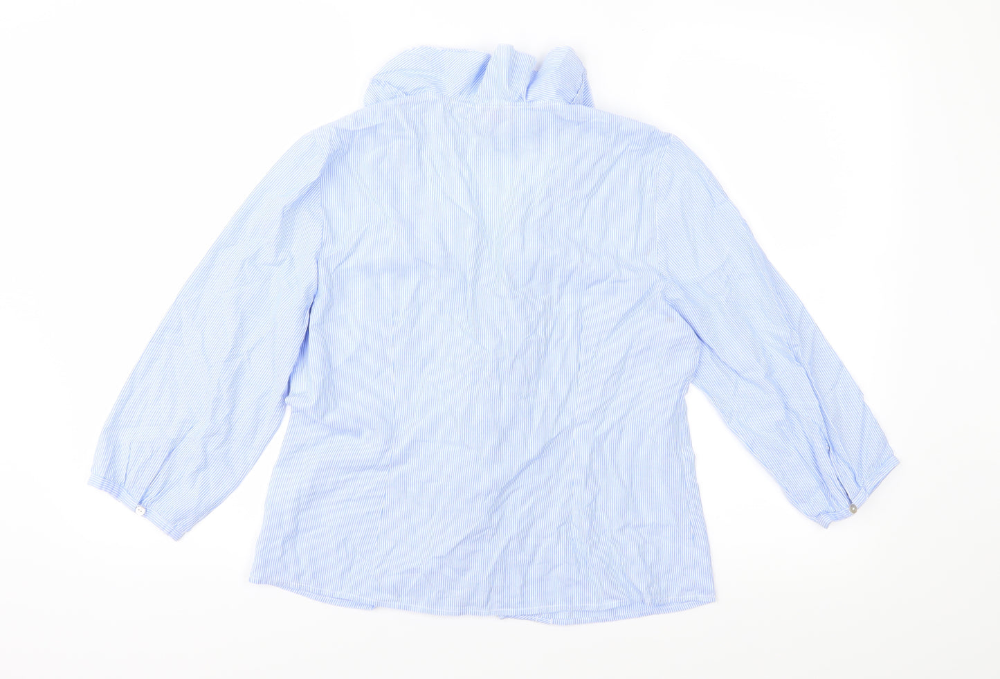 Phase Eight Womens Blue Striped  Basic Blouse Size 10