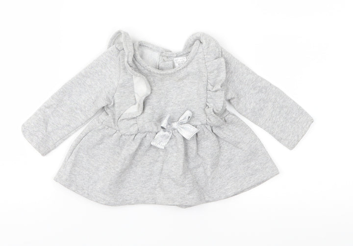 Carter's Girls Grey Jersey Fit & Flare Size 3-6 Months