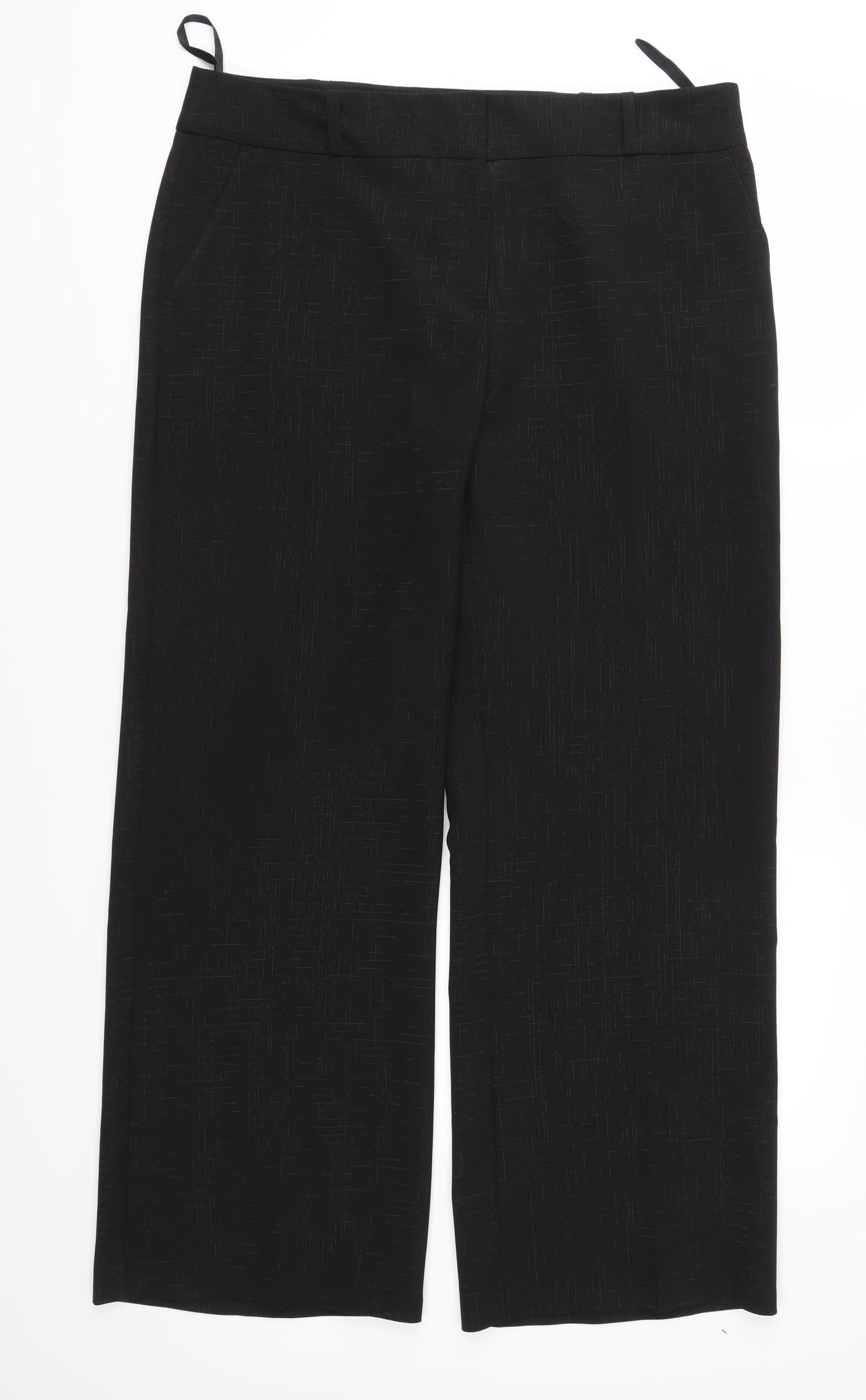 M&Co Womens Black   Trousers  Size 14 L29 in