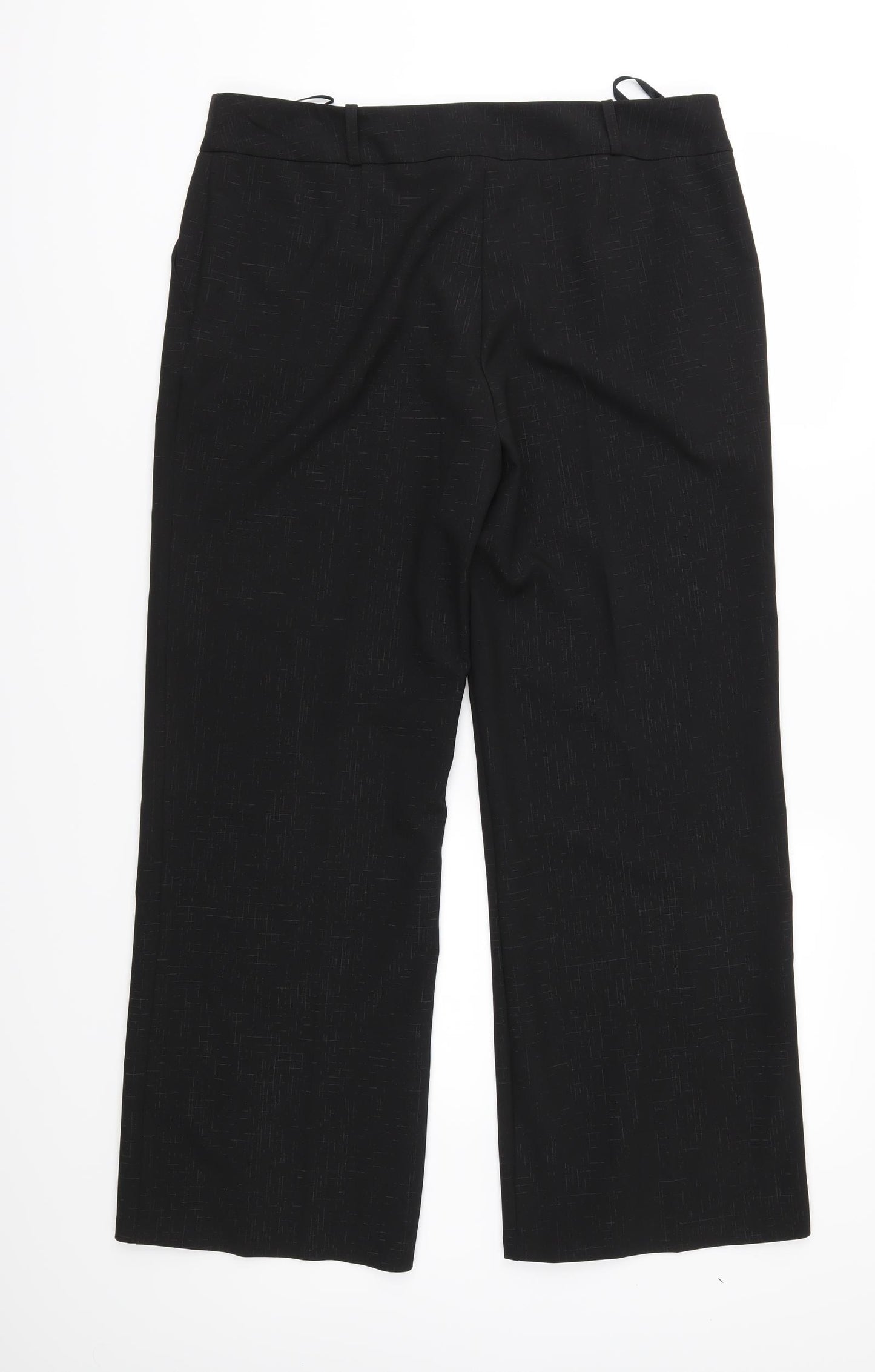 M&Co Womens Black   Trousers  Size 14 L29 in
