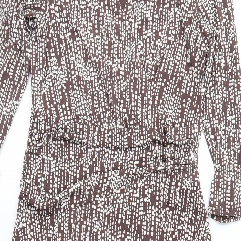 Eastex Womens Brown Geometric  Fit & Flare  Size 10