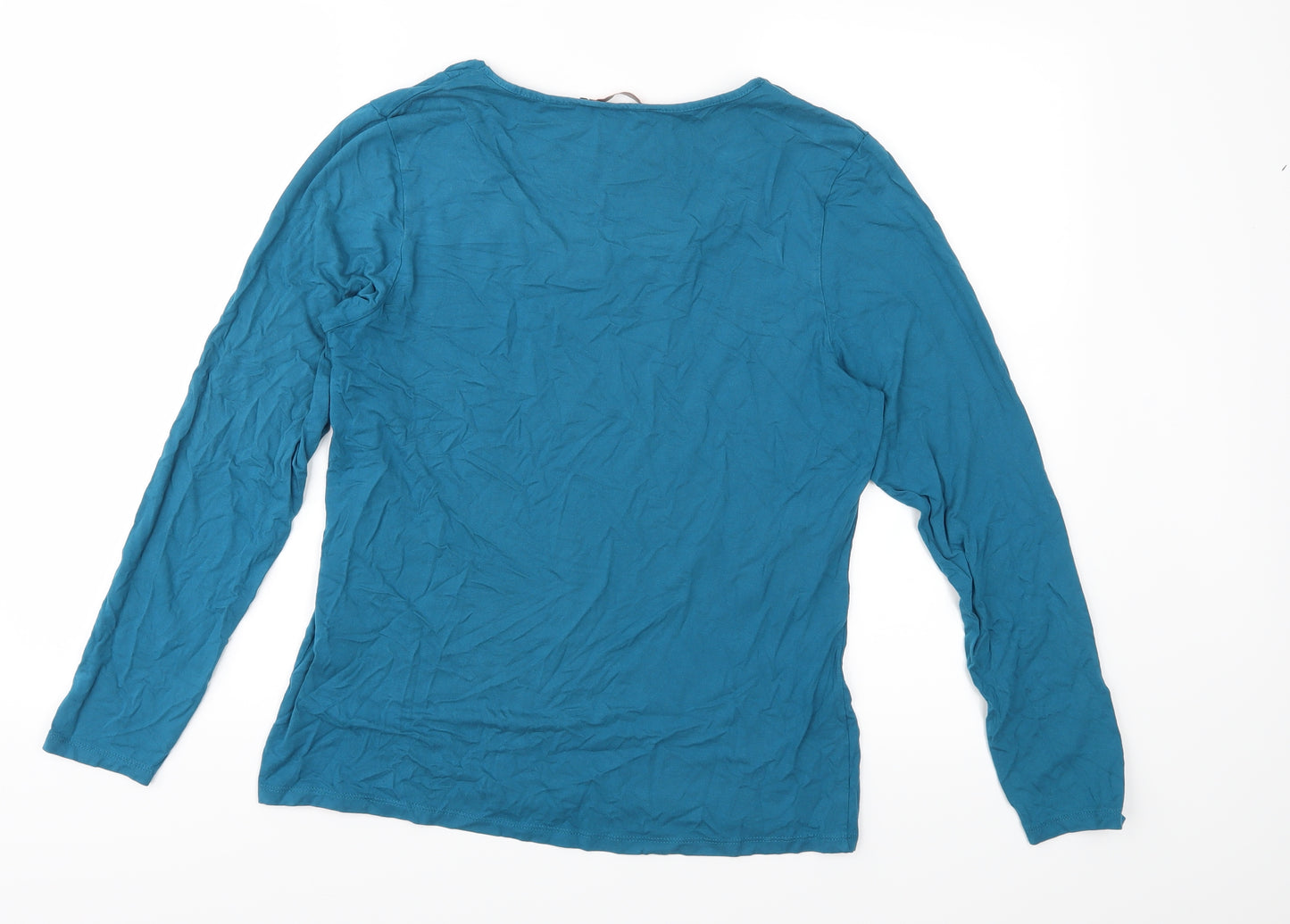 John Lewis Womens Blue  Jersey Basic T-Shirt Size 14