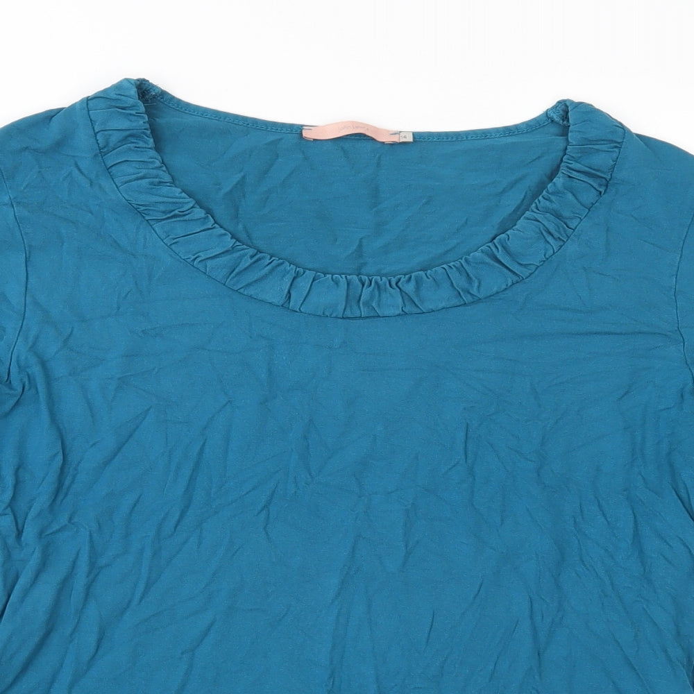 John Lewis Womens Blue  Jersey Basic T-Shirt Size 14