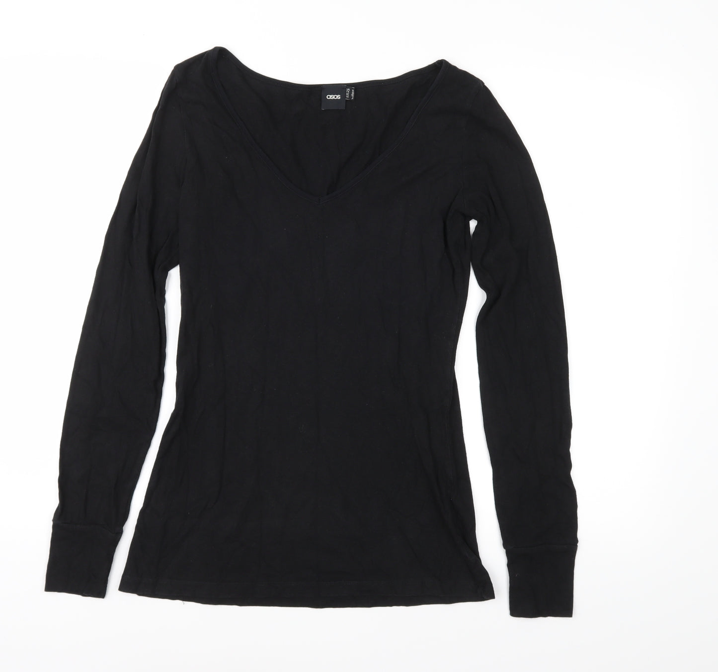 ASOS Womens Black  Jersey Basic T-Shirt Size 10