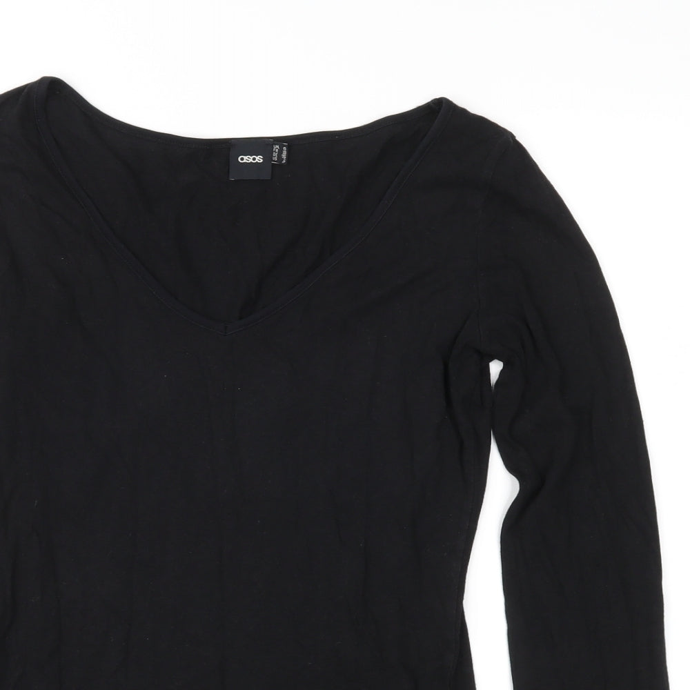 ASOS Womens Black  Jersey Basic T-Shirt Size 10