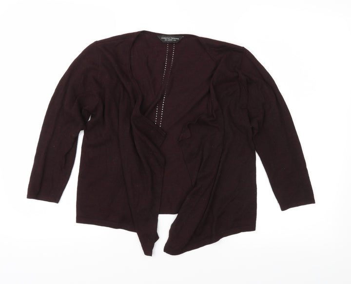 Dorothy Perkins Womens Purple Knit Cardigan Jumper Size 8