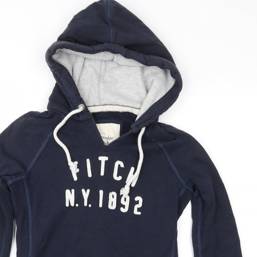 Abercrombie & Fitch Womens Blue  Jersey Pullover Hoodie Size M