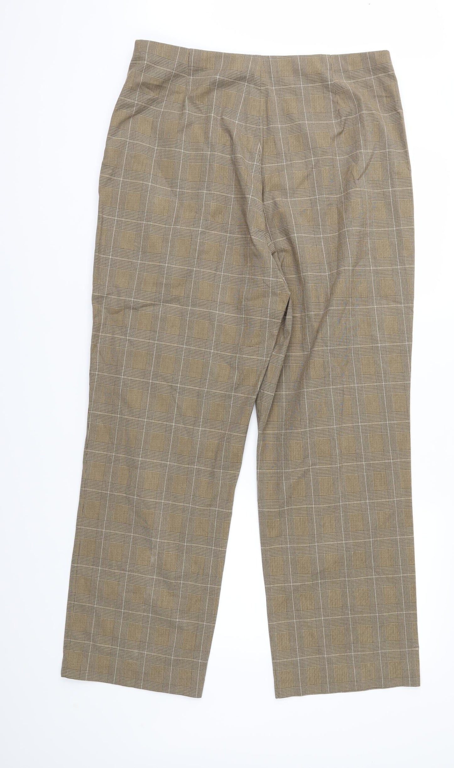 Eddie Bauer Womens Brown Check  Trousers  Size 16 L29 in