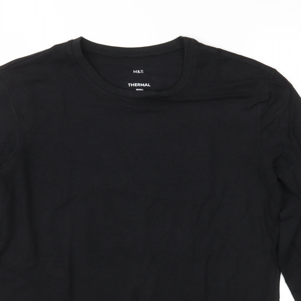 Marks and Spencer Mens Black  Jersey  T-Shirt Size S