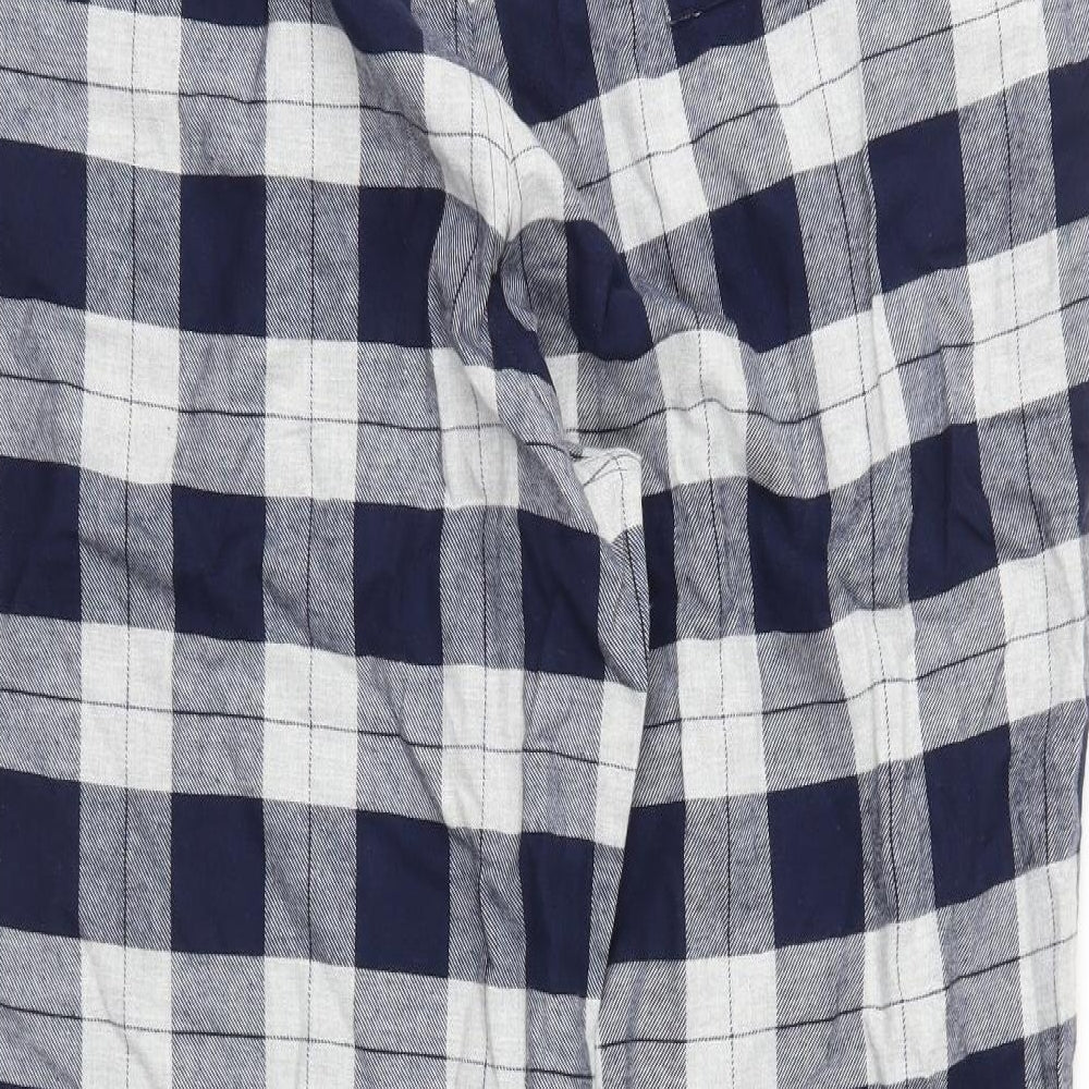 Marks and Spencer Mens Blue Check   Lounge Pants Size 2XL  - Brushed cotton