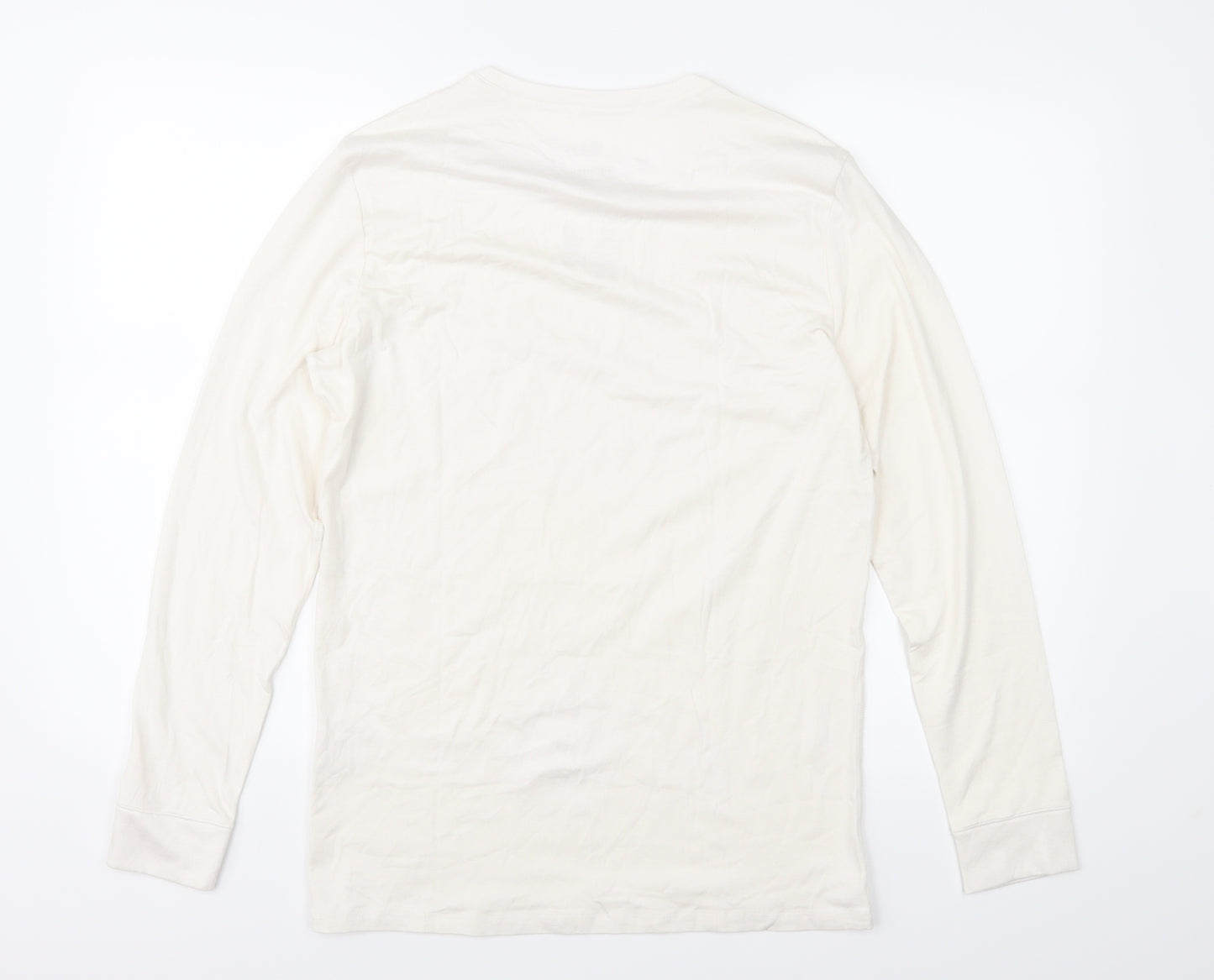 Marks and Spencer Mens Ivory  Jersey  T-Shirt Size M