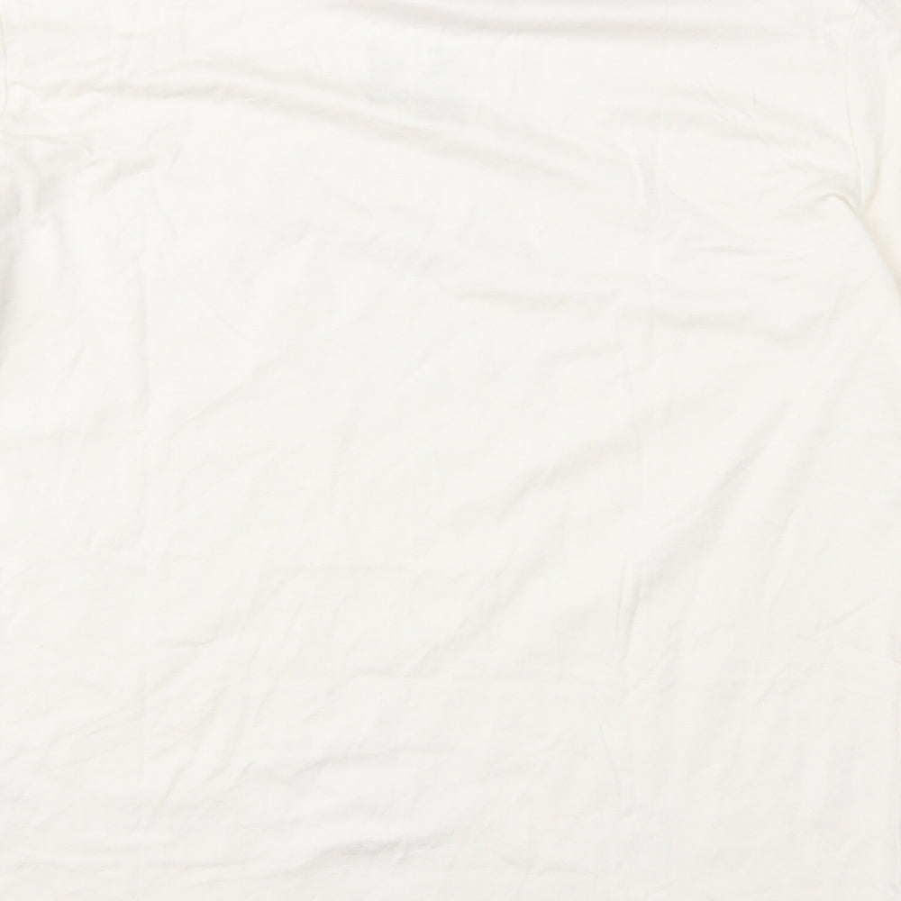 Marks and Spencer Mens Ivory  Jersey  T-Shirt Size M