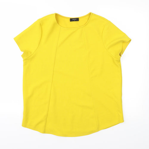 Papaya Womens Yellow   Basic Blouse Size 14