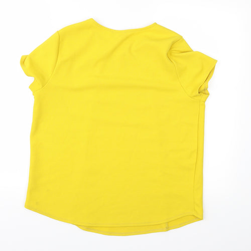 Papaya Womens Yellow   Basic Blouse Size 14