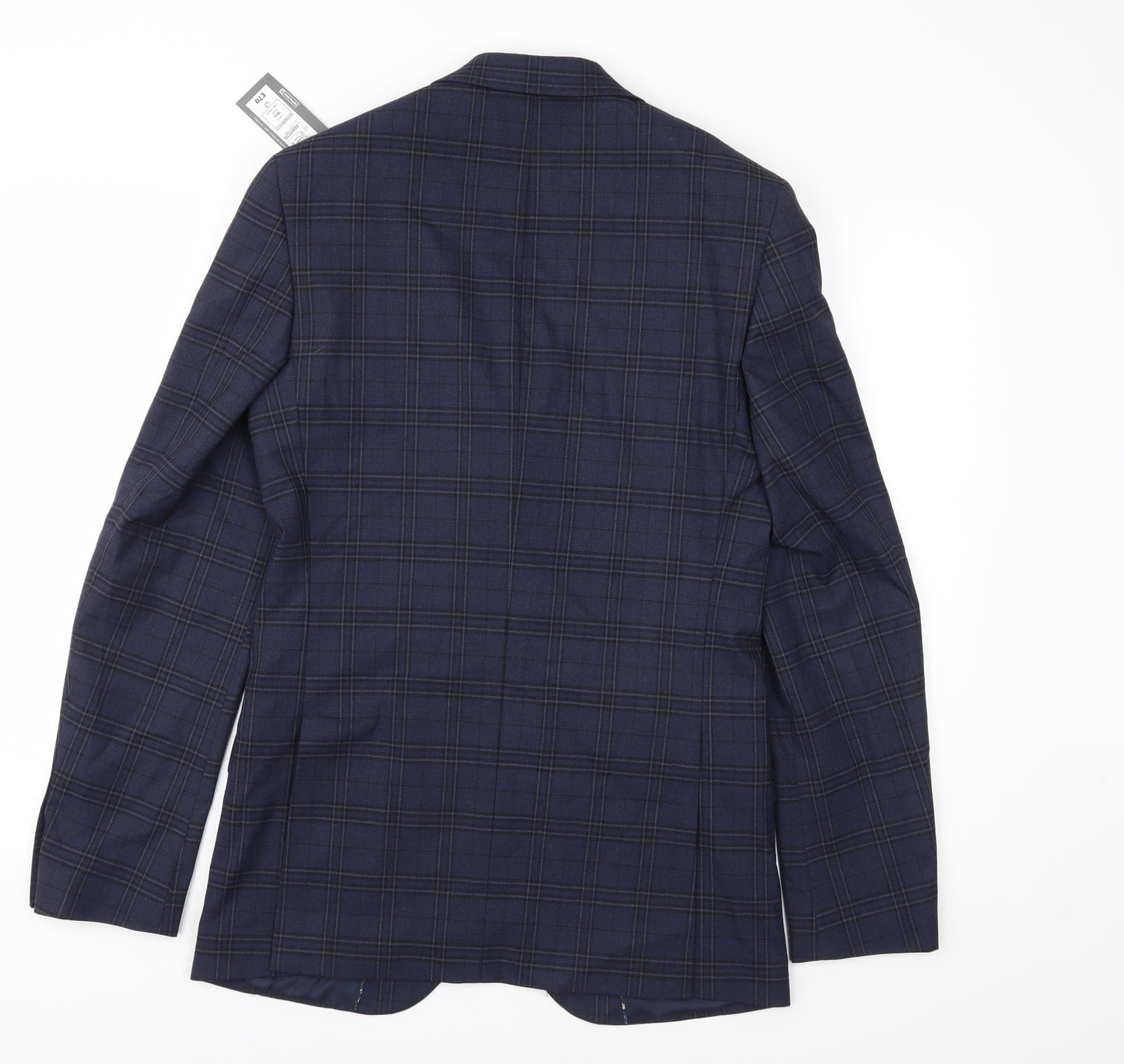Marks and Spencer Mens Blue Check  Jacket Suit Jacket Size 36