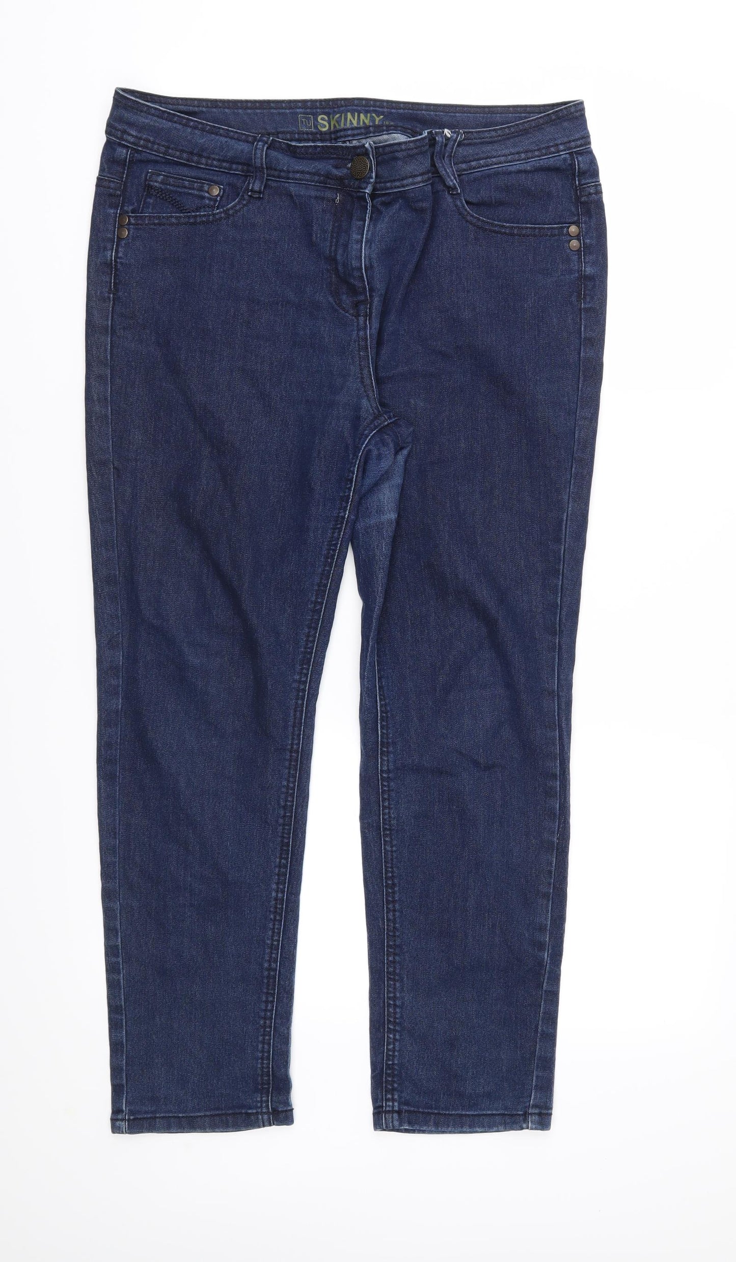 TU Womens Blue  Denim Straight Jeans Size 16 L29 in
