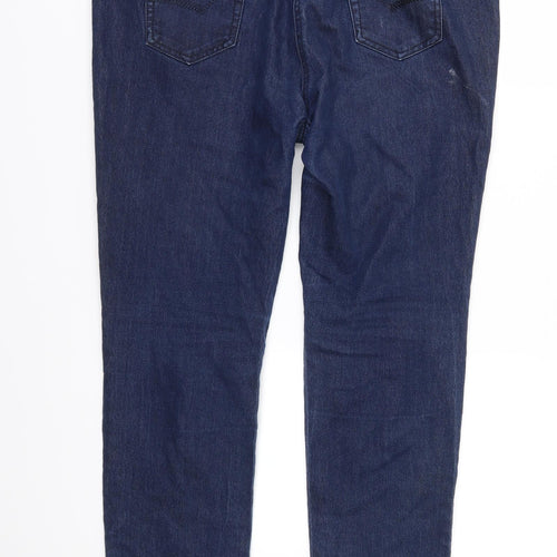 TU Womens Blue  Denim Straight Jeans Size 16 L29 in