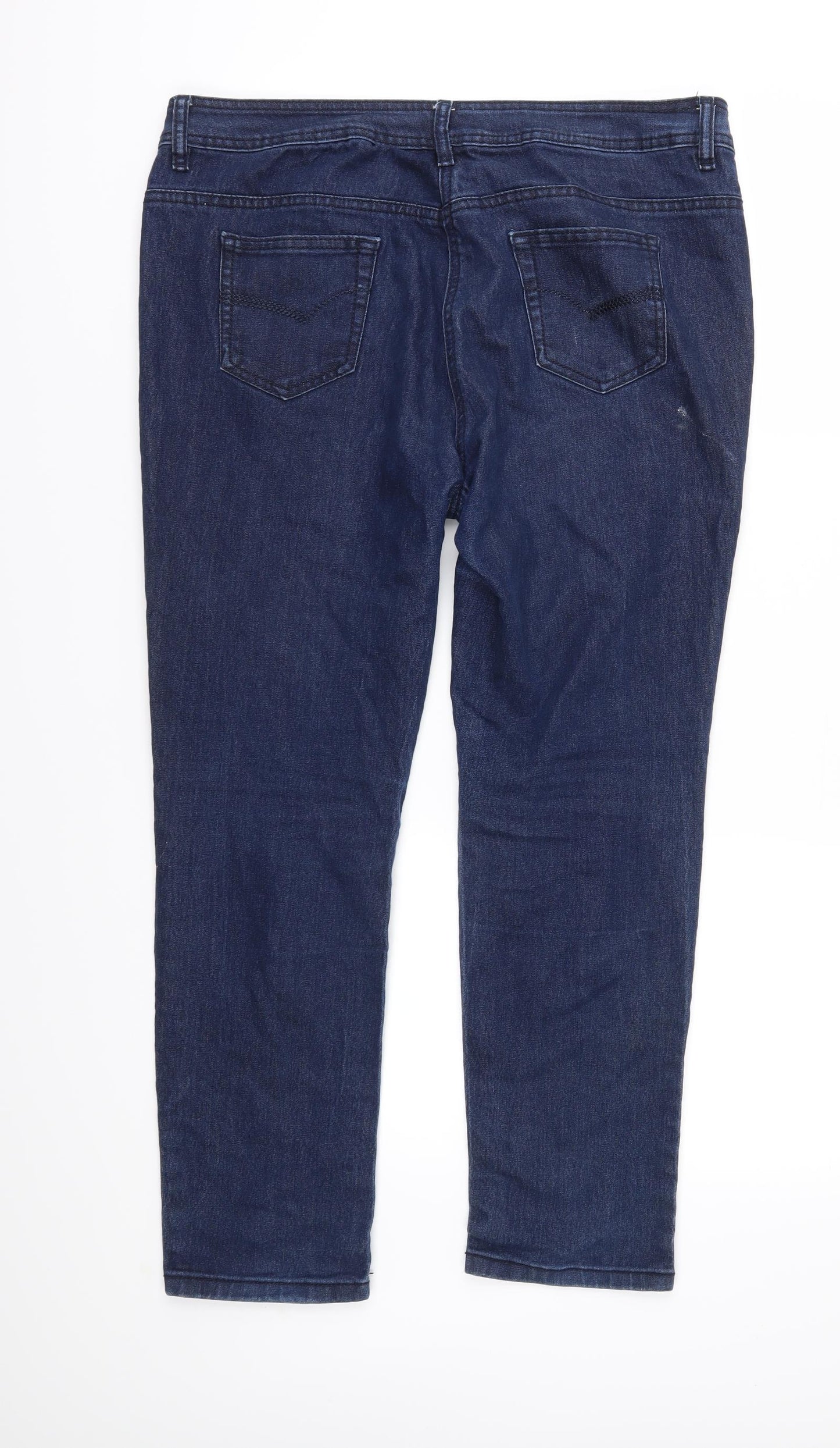 TU Womens Blue  Denim Straight Jeans Size 16 L29 in