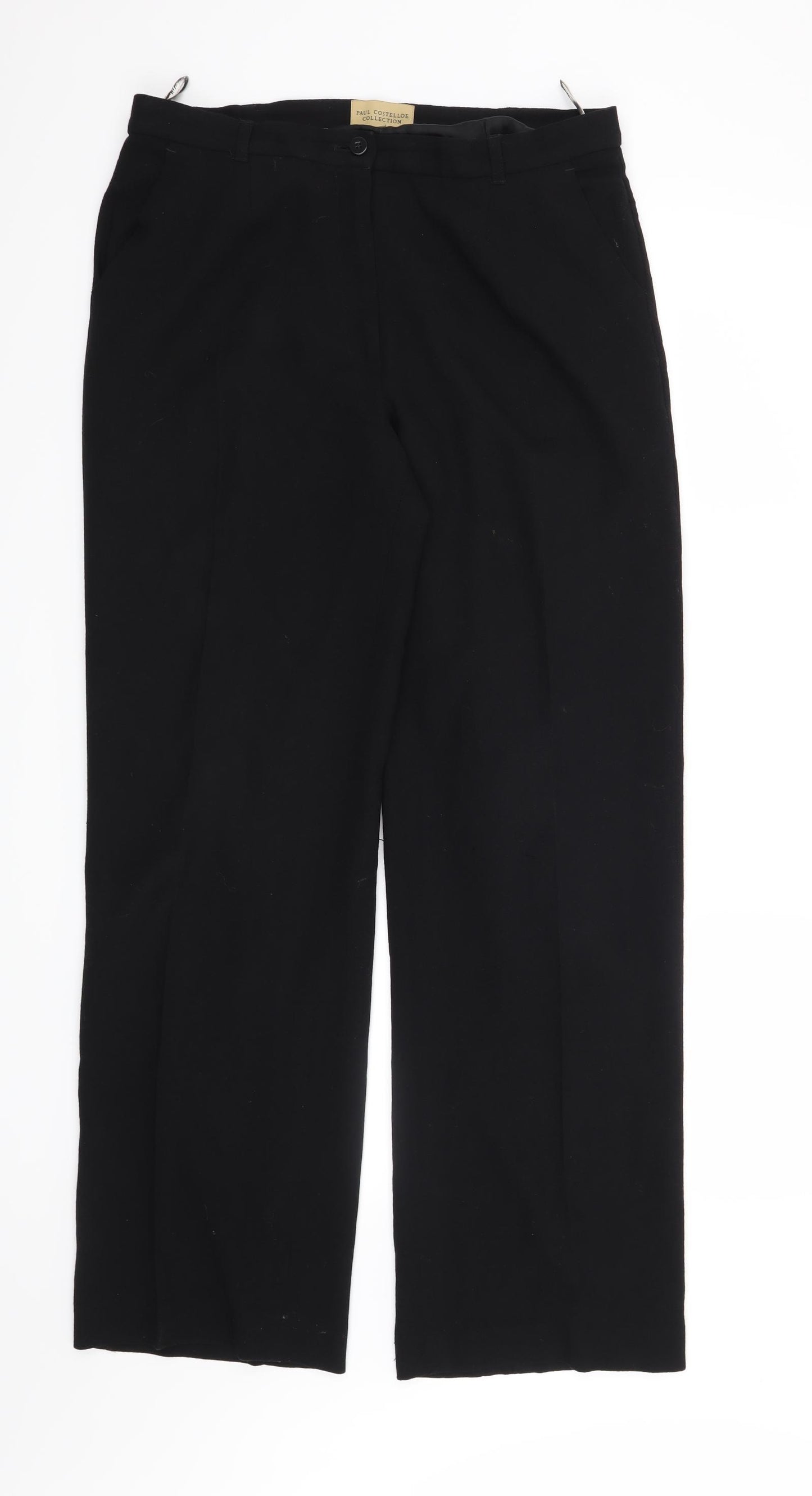 Paul Costelloe Womens Black   Trousers  Size 12 L32 in