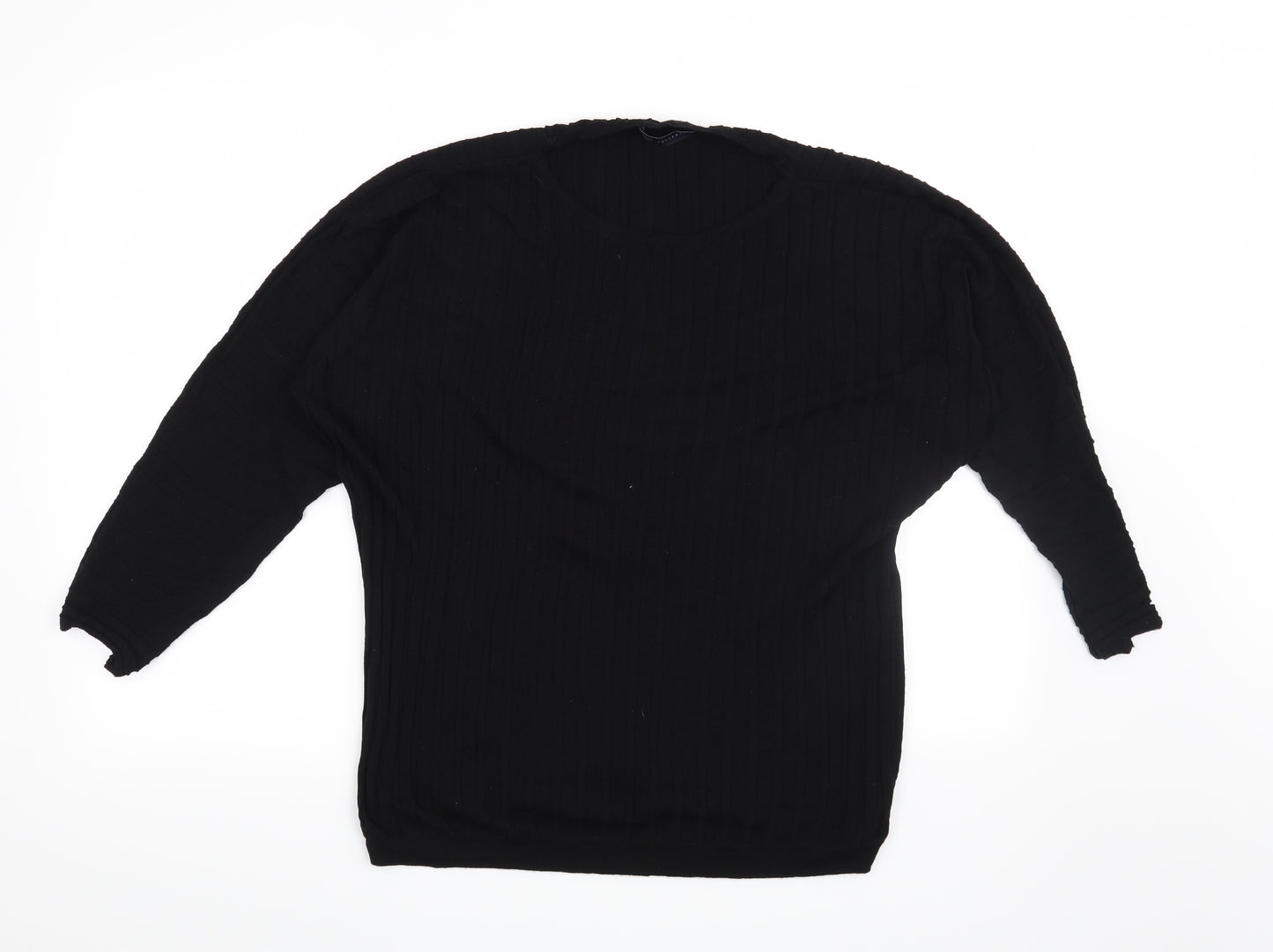 Marks and Spencer Womens Black Striped  Pullover Jumper Size L