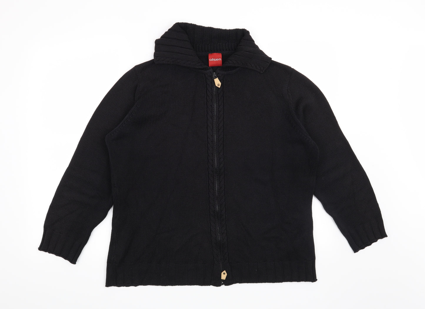 Olsen Womens Black   Cardigan Jumper Size 18